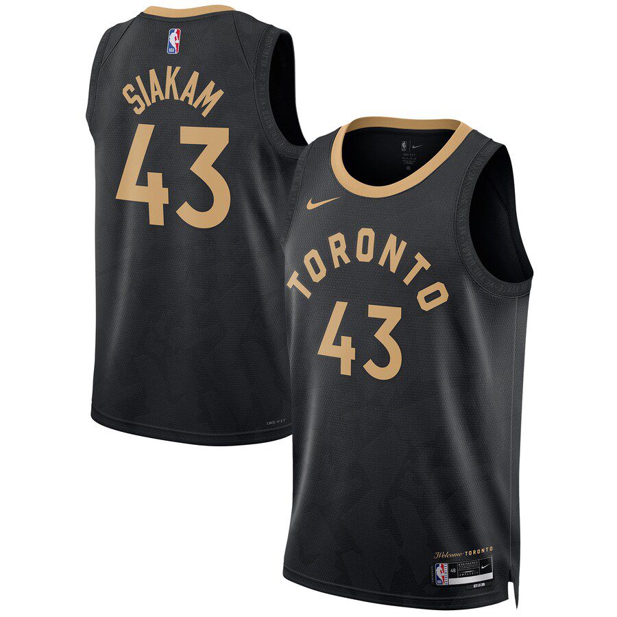 Men Toronto Raptors #43 Pascal Siakam Nike Black City Edition 2022-23 Swingman NBA Jersey